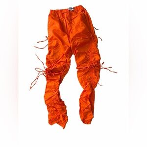 Fashion Nova Bright Orange Cargo Pants